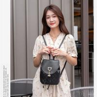 Mochila Mini De Mujer Moda PU Cuero Pequeña Con Cordón Estilo Casual Para Estudiantes Bolsa De Libros Colorido Dibujos Animados - details 5
