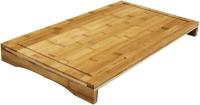 MAXHOME-Tabla de Cortar de Cocina de Madera Bambú Multiusos, Cubre Vitrocerámica, Función de Protector de Vitrocerámica 28X54X4.5CM - details 0