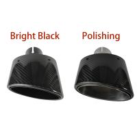 Tubo De Escape De Fibra De Carbono Brillante Para Coche Decoración De Tubo De Escape Acero Inoxidable Plateado Oval 150mm Universal Izquierdo Derecho - details 3