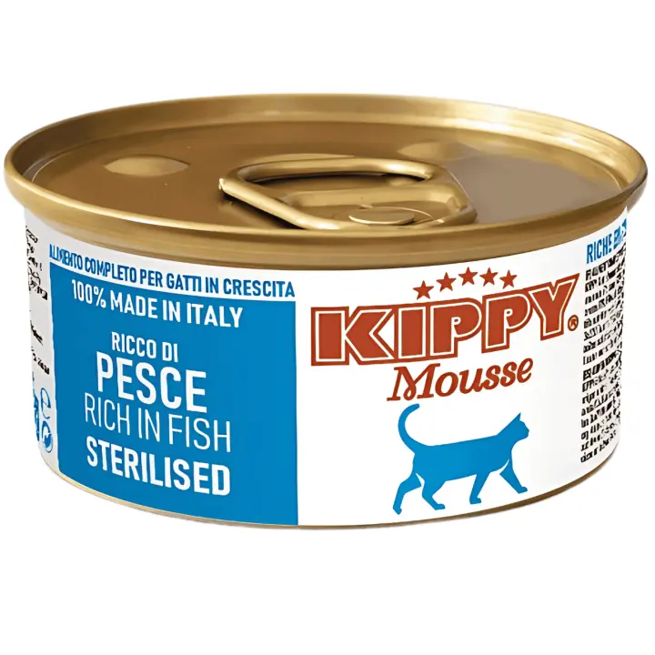 Lata Kippy Cat Paté de Pescado para Gatos Esterilizados – 85 gr - 1