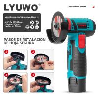 LYUWO Mini Amoladora De Ángulo Recargable Para El Hogar Máquina De Corte Y Pulido Eléctrica Hand Grinder Polishing Machine - details 1
