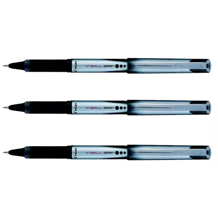 Pilot Bolígrafo Roller V-Ball 7 Grip Punta 0,7 mm Tinta Líquida Negro (Pack de 3) - 1