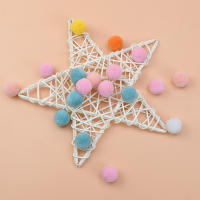 Corona De Flores Artificiales En Forma De Estrella De Rattan Para Decoración Navideña Hechas a Mano Material De Paja Tamaño 10/15/20cm Para Puerta Hogar Boda - details 11