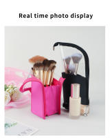 Bolsa De Maquillaje Para Mujer Organizador De Viaje Con Cierre De Cremallera Transparente Y Portador De Cepillos De Maquillaje 1 Pieza - details 7