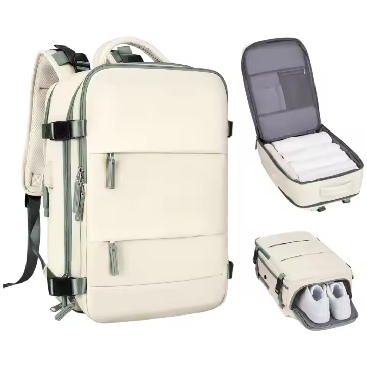 Mochila de Viaje para Cabina de Avión 45x36x20  para Vueling, EasyJet, Ryanair  Equipaje de Mano Impermeable y Espaciosa con Compartimento para Zapatos y Puerto USB  Mochila Antirrobo Multifuncional para Viajes y Es( 2350 2210-001 1288 D1) - 1