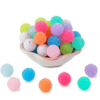 20Pcs Bolas De Acrílico Redondas De 20mm Colores Mixtos Para Joyería DIY Accesorios De Manualidades Bebidas De Azúcar - details 2