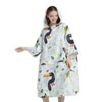 Poncho Toalla Rápida De Secado Microfibra Para Playa Robe De Baño Para Adultos Toalla De Natación Con Capucha A15 - details 5