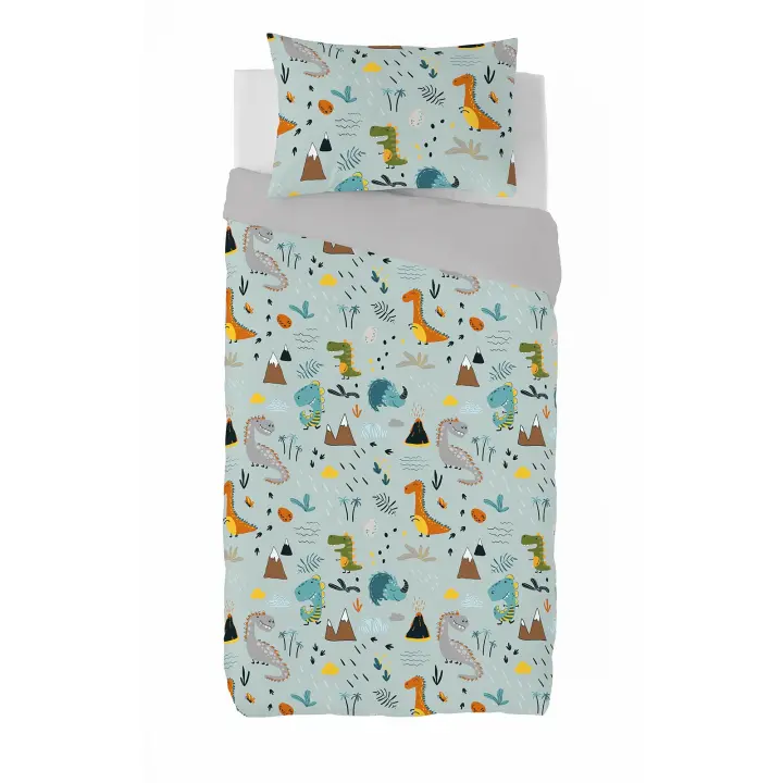FUNDA NÓRDICA INFANTIL 100% ALGODÓN SAURUS COOL KIDS FABRICADO EN ESPAÑA - 1