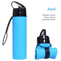 Botella Deportiva De Silicona Reutilizable Para Niños 600ml Plegable Suave Para Hogar Y Oficina Con Mango Y Tapa De Tapon - details 8