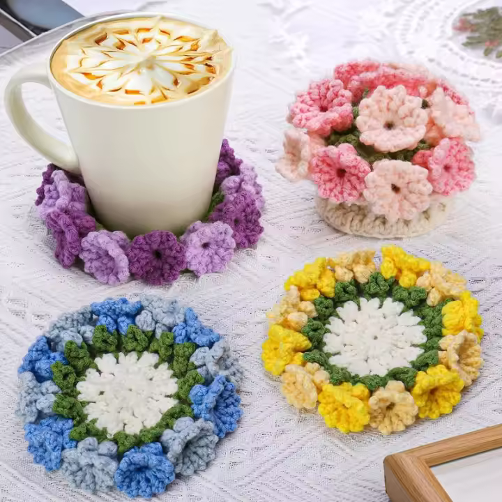 Kit De Inicio Para Tejer Con Flores BUDDUR 4Pcs Con Manual Y Algodón Herramientas Para Manualidades Hechas a Mano - 1