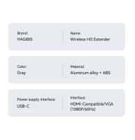 Hagibis Kit De Transmisor Y Receptor Inalámbrico HDMI Compatible Con Tipo-C USB Extensor De Cable Para TV Proyector Display HD - details 25