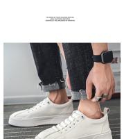 Zapatillas Blancas Para Hombre 2024 Moda Primavera Casual Con Cordones Punta Redonda Planas Zapatos Deportivos Ajuste Talla Normal - details 12