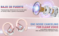 Auriculares inalámbricos, Bluetooth 5.3, auriculares inalámbricos con micrófono CVC8.0 con cancelación de ruido, IP7, impermeables, estéreo, auriculares deportivos Bluetooth de 75 horas para iOS [Clase de eficiencia energética A+++] - details 1