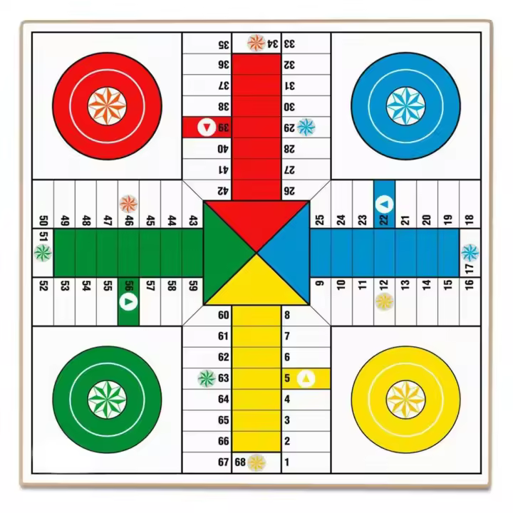 Cayro Juego De Mesa Tablero Parchís-oca Madera 40x40 Cm - 1