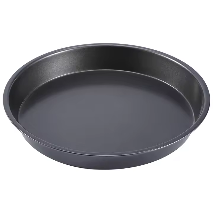 Bandeja redonda antiadherente de acero al carbono de 9 pulgadas para Pizza, horno microondas, platos para hornear, sartenes, bandeja para tartas para hornear - 1