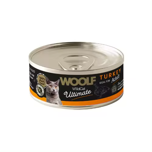 Latas de Pavo para gatos 85gr - Alimentación húmeda Woolf Ultimate - 1
