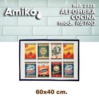 ALFOMBRA DE COCINA AMIKO MODELO RETRO CON MEDIDA 60X40 CM. - details 0