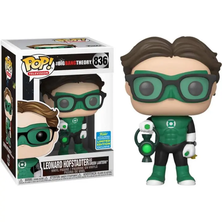Funko Leonard Hofstadter as Green Latern  The Big Bang Theory Pop Sdcc 2019 Exclusive Summer Convention - 1