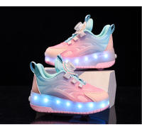 Zapatillas LED Para Niños Y Niñas Zapatos Deportivos Con Luces USB Cargables Para Outdoor Parkour Y Patinaje En Roller Talla True Fit Material Superior De Tela Y Suela EVA - details 18