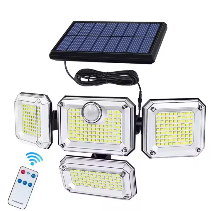 Lámpara De Seguridad Solar Impermeable Con Sensor De Movimiento 122/333 LED Para Iluminación Exterior Decoración De Jardín Luz De Calle Sconce Spotlights - 1