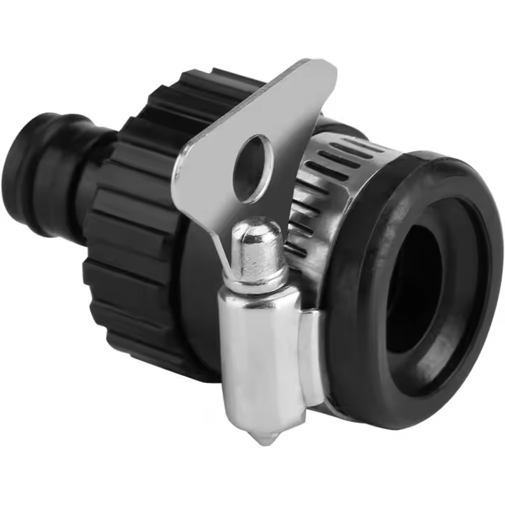 Conector de manguera de grifo de agua universal para manguera de jardín de lavado de grifo Diámetro inferior a 20 mm (negro) - 1