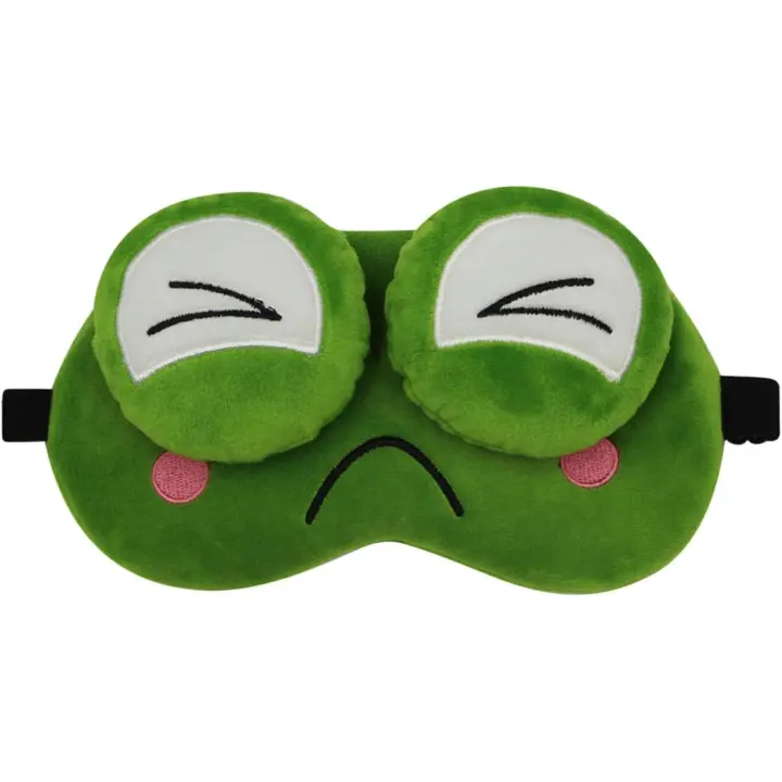 Divertida máscara de peluche con forma de rana, antifaz ajustable con antifaz reutilizable para hombres, mujeres y niños. - 1