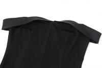 Vestido Mini Sin Mangas De Hombro Descubierto Espalda Descubierta Cierre De Cremallera Elegante Y Moderno Para Fiesta De Otoño Vestido Bodycon Para Mujer - details 28