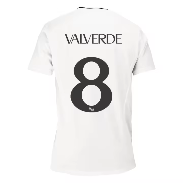 Real Madrid  Valverde, Carvajal, Rodrygo, Arda Güller, Mbappé Camiseta Fútbol Primera Equipación Adulto Bellingham, Vini JR, Sin Dorsal-Temporada 2024/25. réplica Oficial. - 1