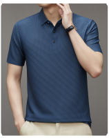 Camiseta De Verano De Seda Helada Con Manga Corta Absorbente De Sudor Color Sólido Top Ligero Con Cuello Redondo Gran Tamaño - details 5