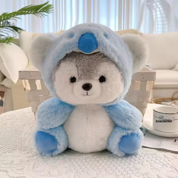 Nueva Creativa Muñeca De Peluche De Perro Husky Creativa Kawaii Transformable En Cerdo Koala Dinosaurio Zorro Animal Suave De Peluche Para Niños Y Adultos - 1