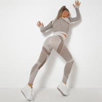 SSIT
Conjunto de Yoga sin costura Para Mujer, ropa Deportiva de 2 piezas, Short Top, sujetador, Leggings, traje de entrenamiento Para Gimnasio - details 62