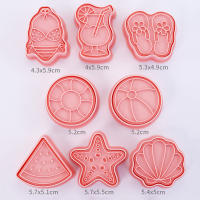 8Pcs Cortauñas De Hoja Tropical Molde De Galleta Ecológico Para Hornear Molds De Verano Hawaiano Para Niños Suministros De Hornear - details 3