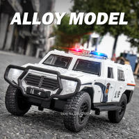 Coche De Juguetes Dongfeng Warrior 1/32 Modelo De Aleación Diecast SUV Coche De Policía Con Sonido Luz Pull Back Cuerpo De Metal Neumáticos De Goma Regalos Para Niños - details 3