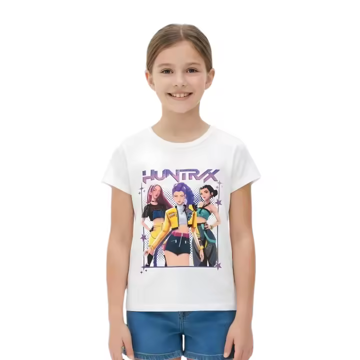Camiseta K-Pop Niña y Niño. Camiseta de la Serie de Moda Huntrix. Camiseta de Las Guerreras de H. - 1