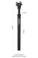 MTB Sillín De Suspensión 27.2/28.6/30.4/30.9/31.6*400mm Poste De Sillín Para Bicicleta Absorción De Choques Dampening Tubo De Sillín 45mm Viaje - details 10