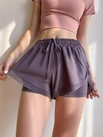 Shorts Deportivos De Verano Para Mujer Talla Grande Cintura Alta Secado Rápido Antideslizante Para Running Yoga Y Fitness - details 3