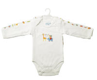 Set 2 Bodies Bebé 100% Algodón Petit Alo - Estampado Animales Jungla, Blanco, 6-36 Meses - details 0