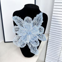 1PC Parche Bordado De Flores Colorido 3D Con Lentejuelas Y Encaje Para Ropa Aplicaciones De Tela Bordadas Con Diamantes Tamaño 28cmx30cm - details 26