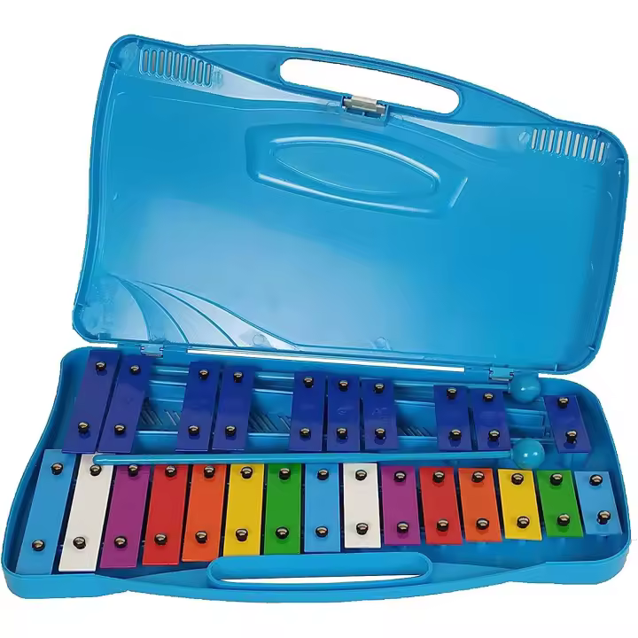 Carrillón infantil mod.TG-25 CM ,25 teclas multicolor con 2 baquetas y estuche fácil transporte. - 1