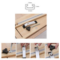 Riel De Torno Para Carpintería 19x9.5mm T-Track T-Slot Miter Track Juego De Fijación Para Torno Y Mesa De Sábanas Herramientas DIY - details 4