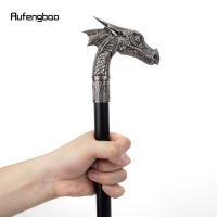 Bastón De Moda Con Cabeza De Dragón Plateada 93cm Tacón De Goma Antideslizante Acero Vintage Para Fiesta Y Cosplay - details 7