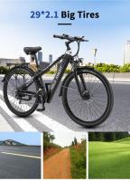 Halo Knight H02 Bicicleta Eléctrica, Motor Brushless de 750W, Batería de 48V 16Ah, Neumáticos de 29*2.1 pulgadas, Velocidad Máxima de 50km/h, Alcance Máximo de 60km, Shimano de 21 Velocidades, Freno de Disco Mecánico - Negro - details 3