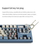 Teclado Mecánico con Instalación de Almohadilla Intercambiable al Calor del 75%, Pantalla TFT, Modo Triple, sin varillas/Cableado 4000mAh RGB LED - details 9