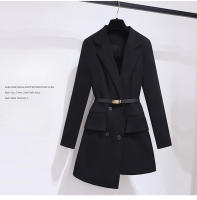 Nueva Sastrería Blazer Negra Para Mujer Oficina Primavera Otoño Traje Elegante Cintura Ajustada Doble Botón Moda Trabajo - details 1