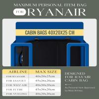 Mochila de viaje de cabina de avión 40x20x25 Mochila de cabina para Ryanair 40x20x25 Maletas de viaje Mochilas de cabina 40x20x25 Mochila de viaje de cabina 20L con agujero de carga y bolsillo antirrobo, negro - details 4