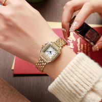 Reloj De Cuarzo Para Mujer Marca Popular Moda Casual Pulsera De Acero Inoxidable Con Marcadores Arábigos Resistente Al Agua - details 5