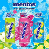 Mentos Fruity Mix,/Mentos Apple Soda Kick,/Mentos Limón y Menta bebida MENTOS con sabor a mix de fruta/Manzana/Limón y Menta con trozos de gelatina de coco 6,12 latas 240ml . Bebida de refresco moda marca Mentos con diferentes sabores de frutas a elegir - details 0