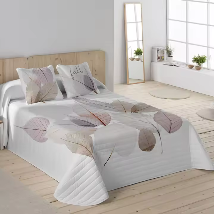 ICEHOME - Colcha Estampada - Algodón Extra Suave - Transpirable y Agradable al Tacto - Cama 90/135/150/180 - Fabricado en España - FALL - 1