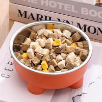 Tazón De Mascota De Acero Inoxidable Antideslizante Con Cuatro Pies Color Sólido Fácil De Limpia Para Uso Interior Y Exterior Para Perros Y Gatos - details 1