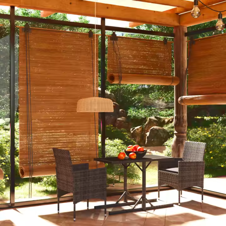 Conjunto de jardín VidaXL 2 sillones+1 mesa tapa vidrio - 1